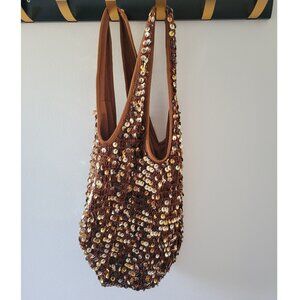 BISOU BISOU Vintage Y2K Brown Sequin Bag